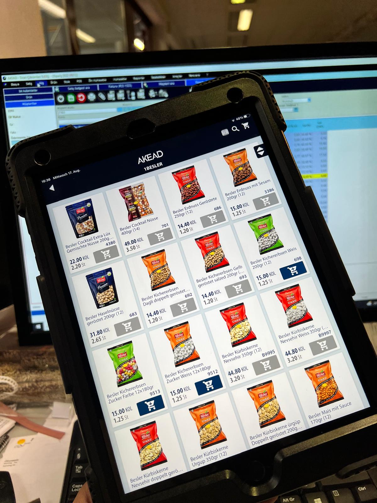 Interface AKEAD Sales sur tablette