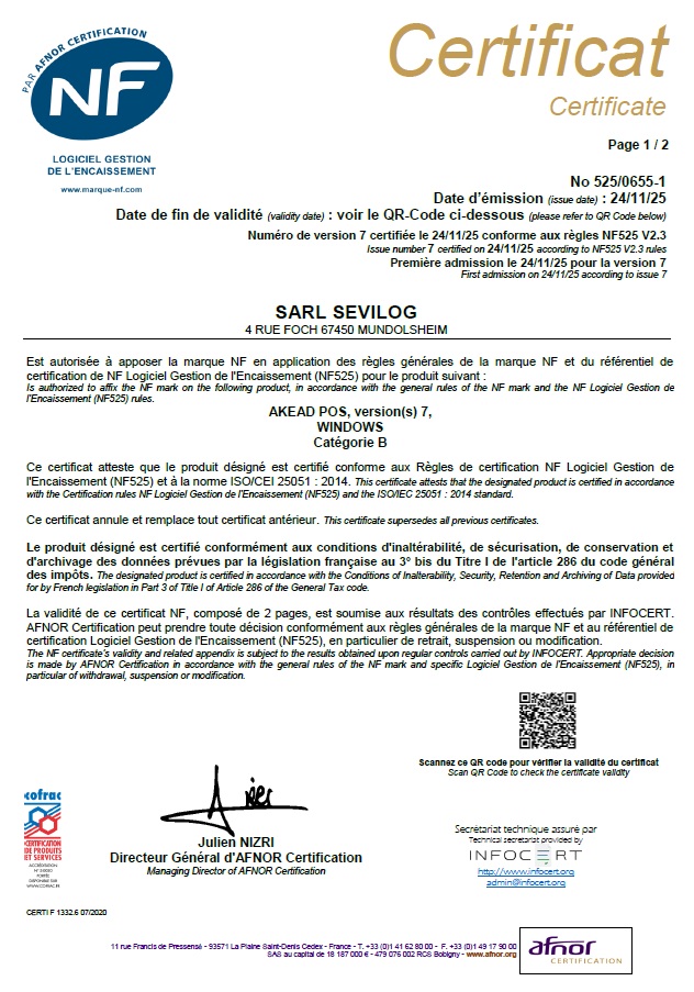 Image de Obtention de l’homologation NF525